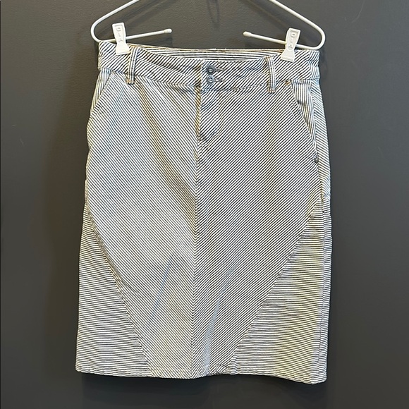 Pilcro by Anthropologie | Denim Pencil Skirt | Stripes | Sz 26 - Picture 1 of 9